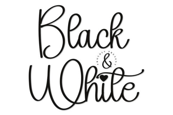 Black and White: A Timeless Script Font for Modern Web Design