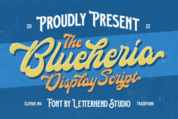 Blueheria: A Script Font for Designing Brand Character