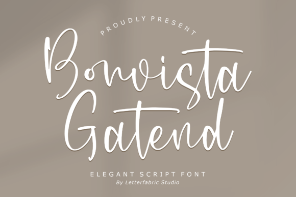 Bonvista Gatend, an Elegant Script Font for Editorial Mood