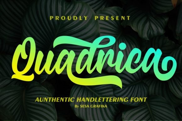 Quadrica: A Retro Script Font for Stylish Editorial Design