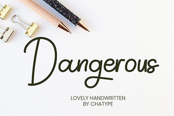 Testing Dangerous: A Modern Script Font for Digital Design